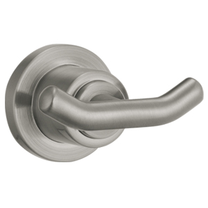 Geneva Double Robe Hook, Satin Nickel