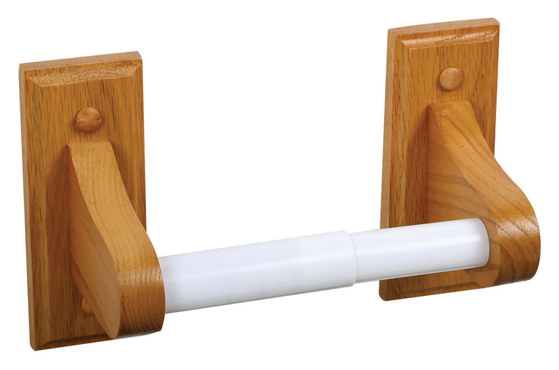 Dalton Toilet Paper Holder, Honey Oak Finish