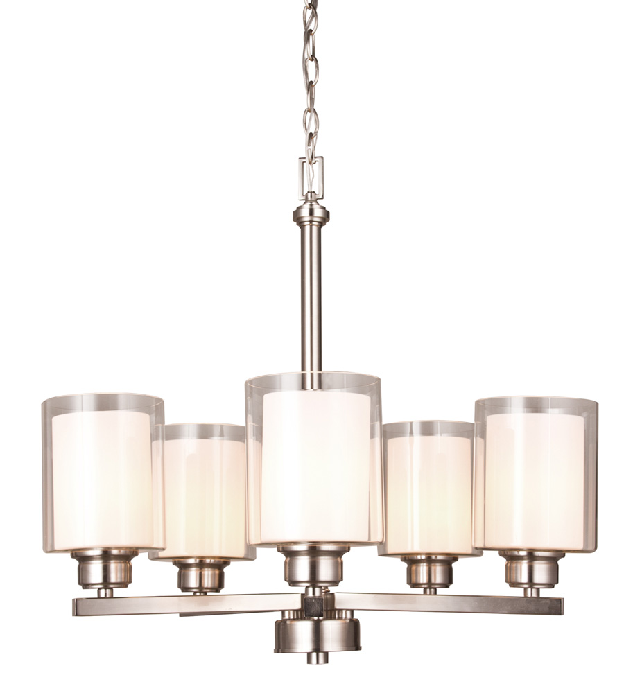 Design House 567198 Oslo 5-Light Chandelier, Satin Nickel