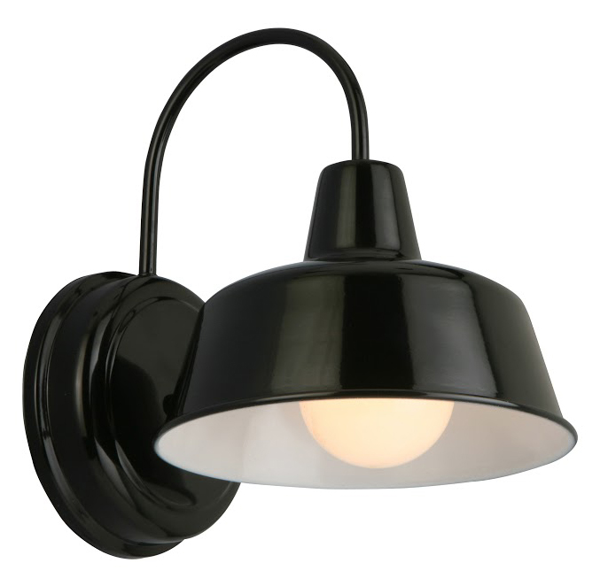 Mason 1 Light Indoor/Outdoor Wall Light, Black