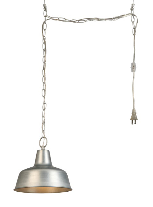 Mason 1 Light Swag Light, Galvanized