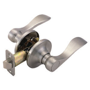 Springdale 2-Way Latch Passage Door Handle, Adjustable Backset, Satin Nickel