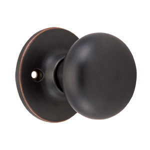 Cambridge 2-Way Dummy Door Knob, Reversible for Left or Right Handed Doors, Oil Rubbed Bronze