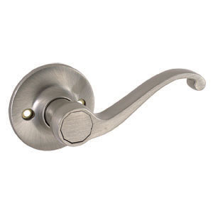 Scroll Dummy Door Handle, Reversible for Left or Right Handed Doors, Satin Nickel