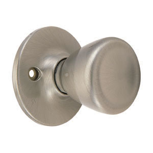 Tulip Dummy Door Knob, Reversible for Left or Right Handed Doors, Satin Nickel