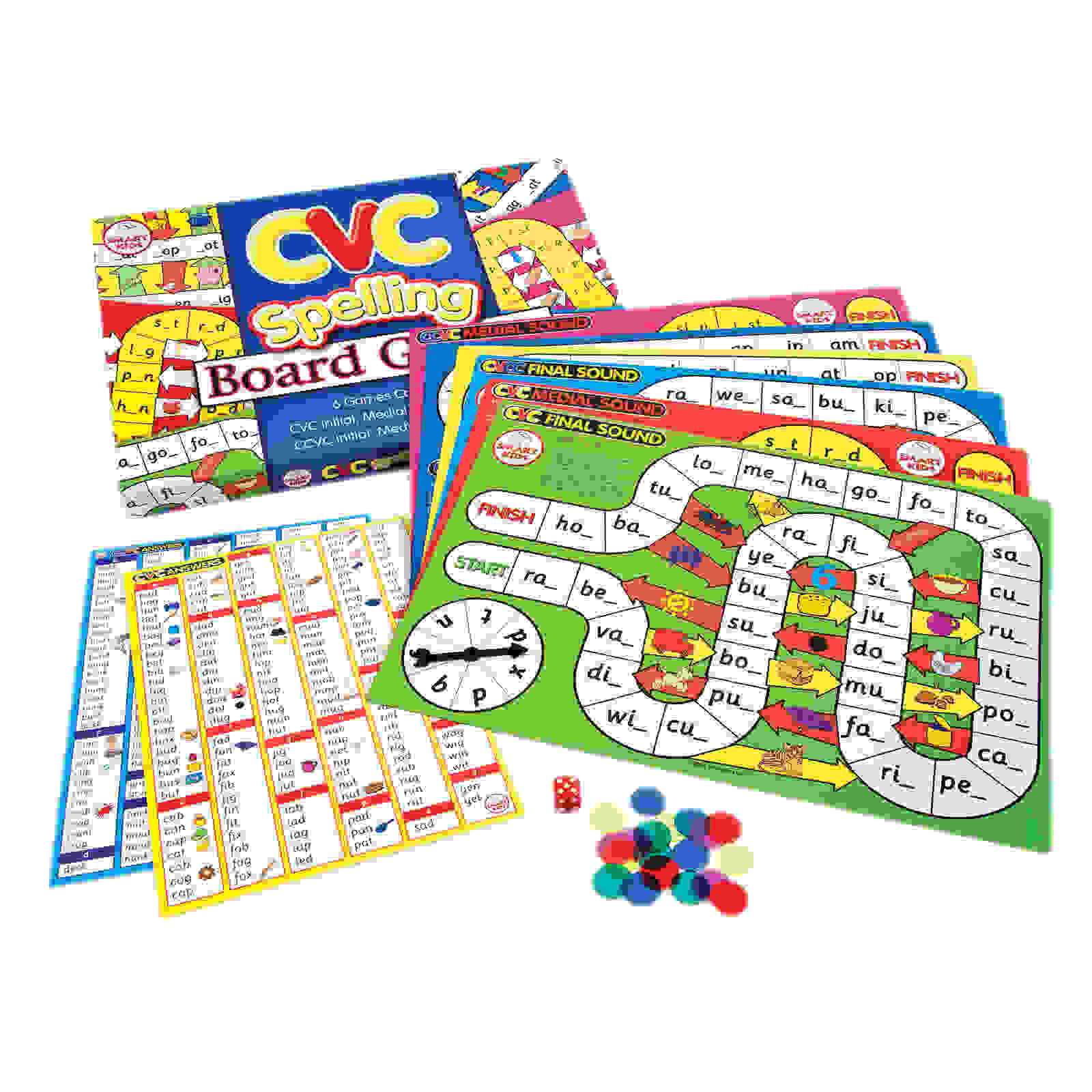 CVC Spelling Board Game