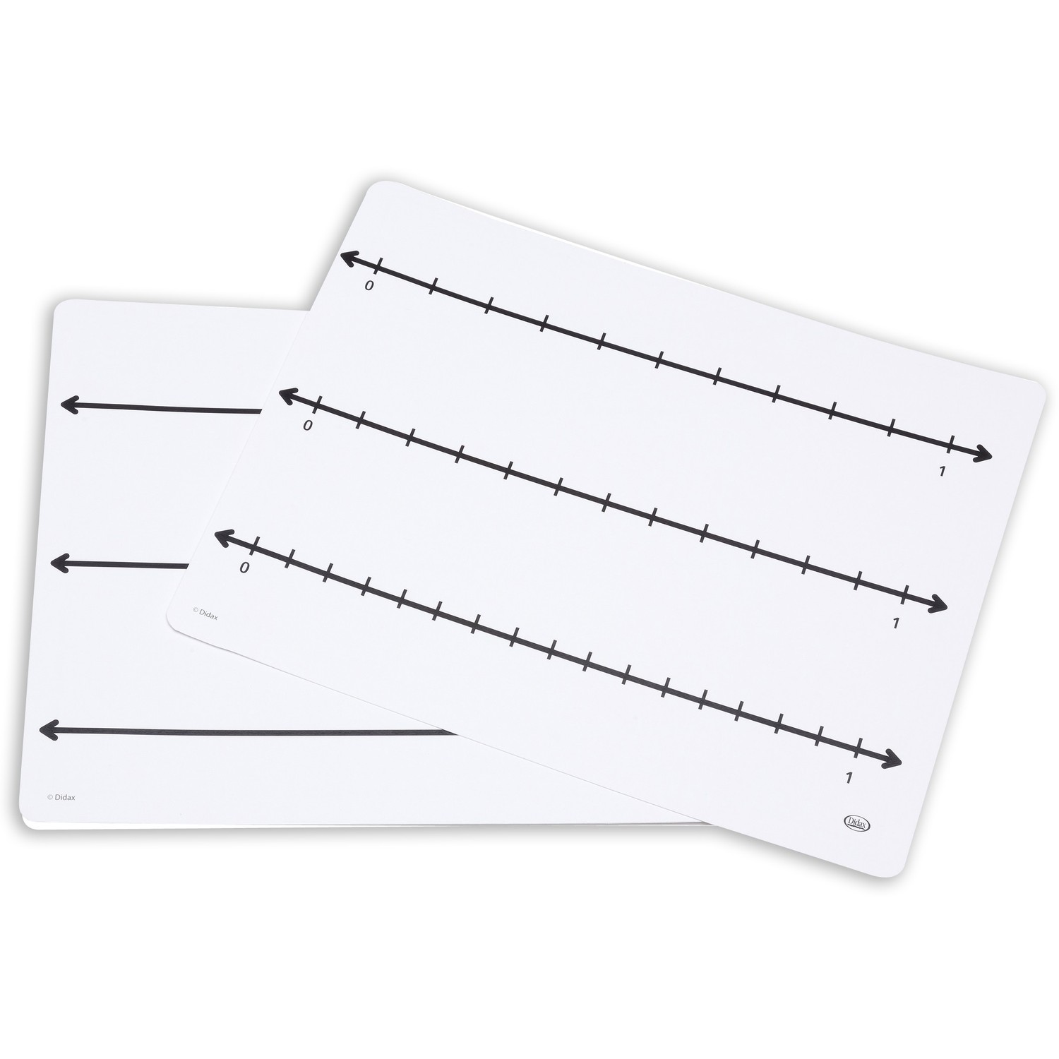 Write-On/Wipe-Off Fraction Number Line Mat, 9"W x 12"L, Pack of 10