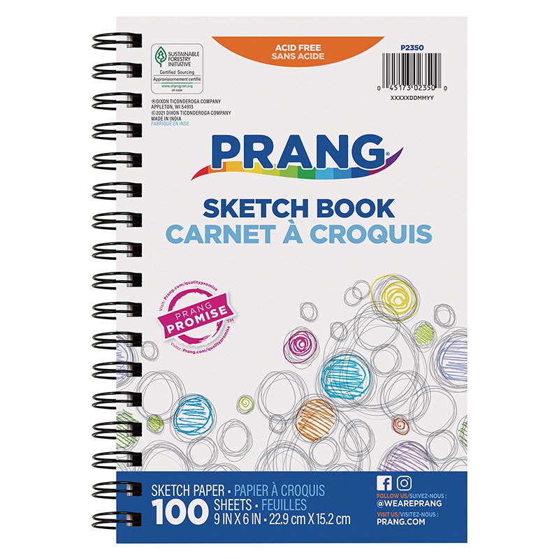 Sketch Book, Lightweight, 9" x 6", 100 Sheets