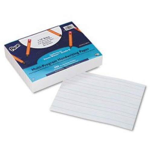 Multi-Program Handwriting Paper, 1-1/8" Ruled (Long Way), White, 10-1/2" x 8", 500 Sheets