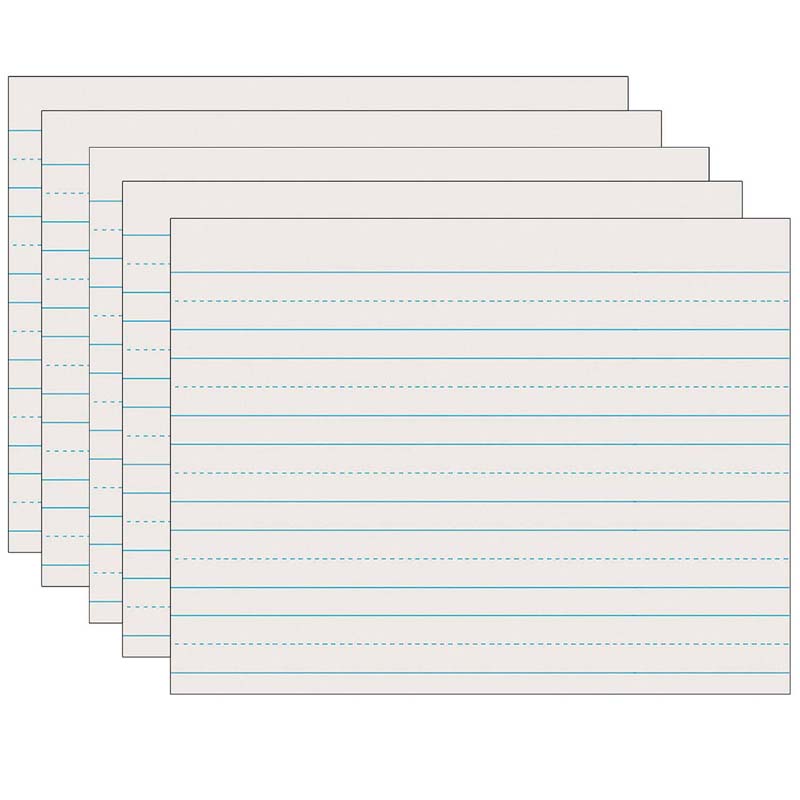 Newsprint Handwriting Paper, Skip-A-Line, Grade 1, 1" x 1/2" x 1/2" Ruled Long, 11" x 8-1/2", 500 Sheets Per Pack, 5 Packs