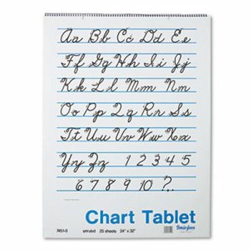 Chart Tablet, Cursive Cover, Unruled 24" x 32", 25 Sheets