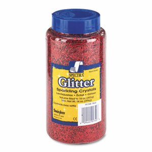 Glitter, Red, 1 lb., 1 Jar