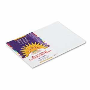 Construction Paper, White, 12" x 18", 50 Sheets