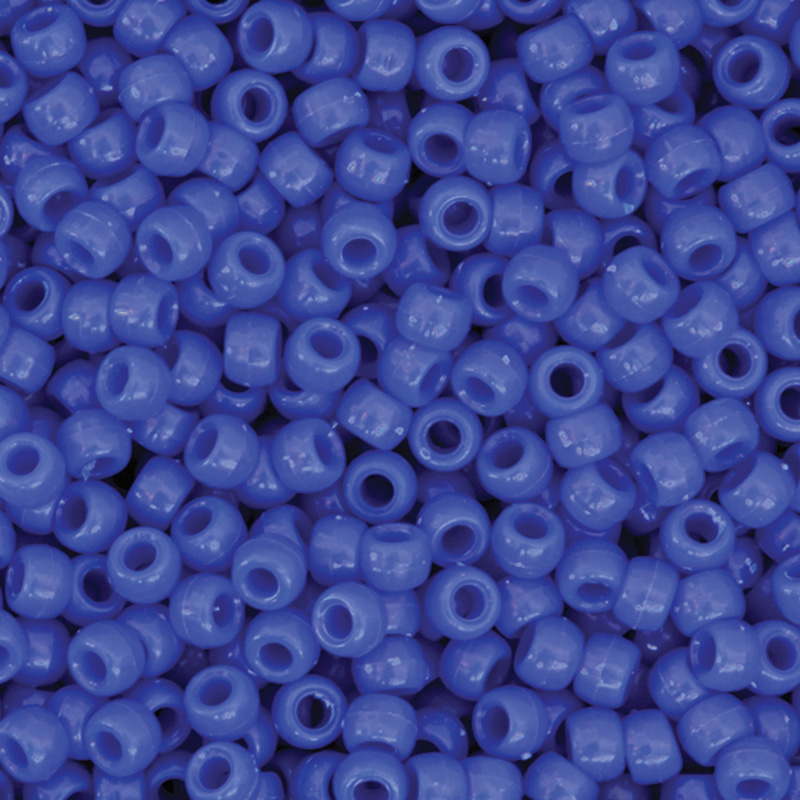 Pony Beads, Blue, 6 mm x 9 mm, 1000 Pieces