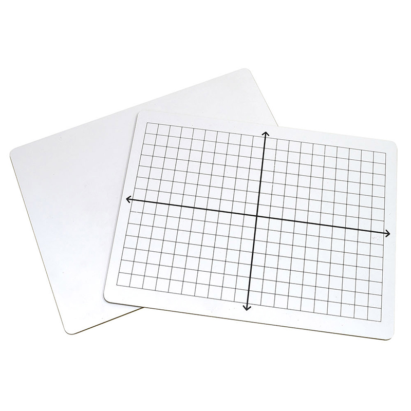 2-Sided Math Whiteboards, XY Axis/Plain, Pack of 10