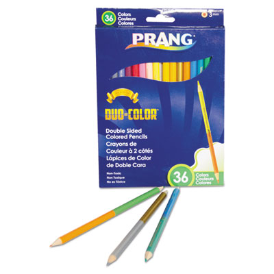 Duo-Color Colored Pencil Sets, 3 mm, Assorted Colors, 18/Set