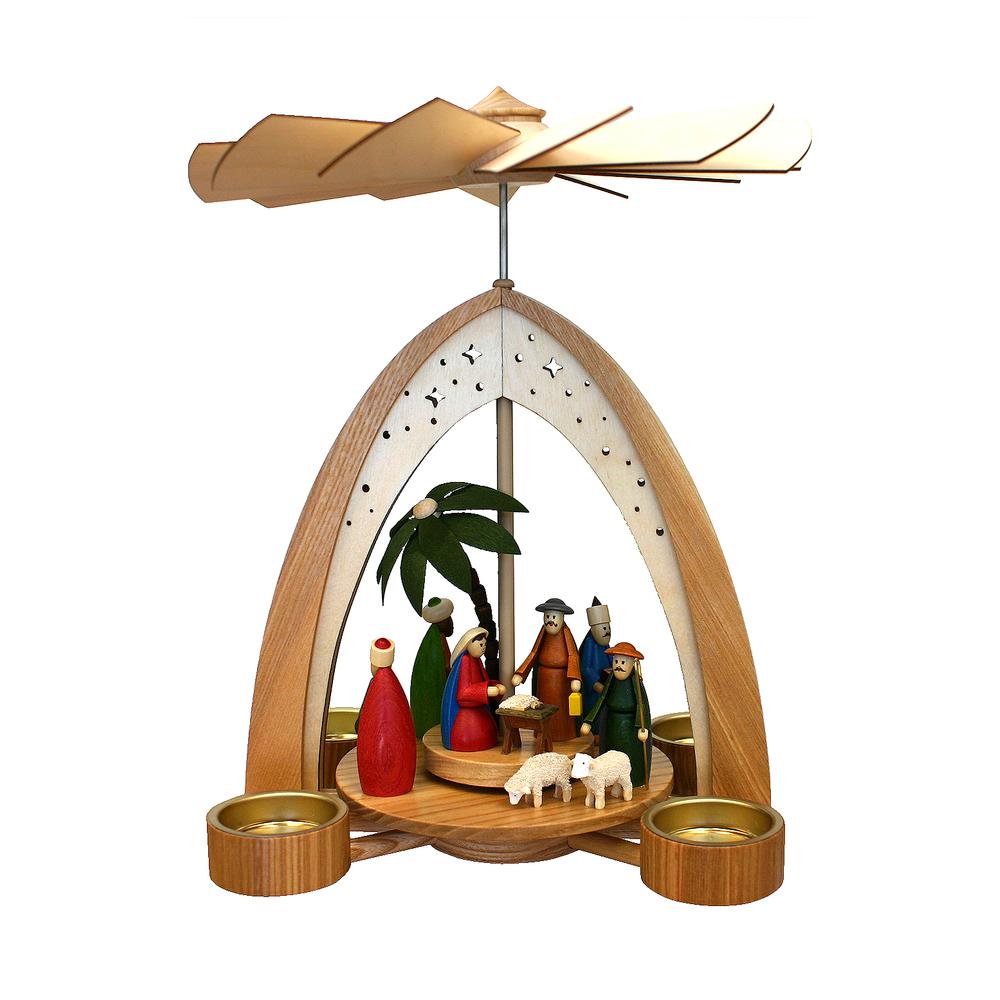 085-265BT - Dregeno Pyramid - Nativity - 10.75"H x 8.5"W x 8.5"D