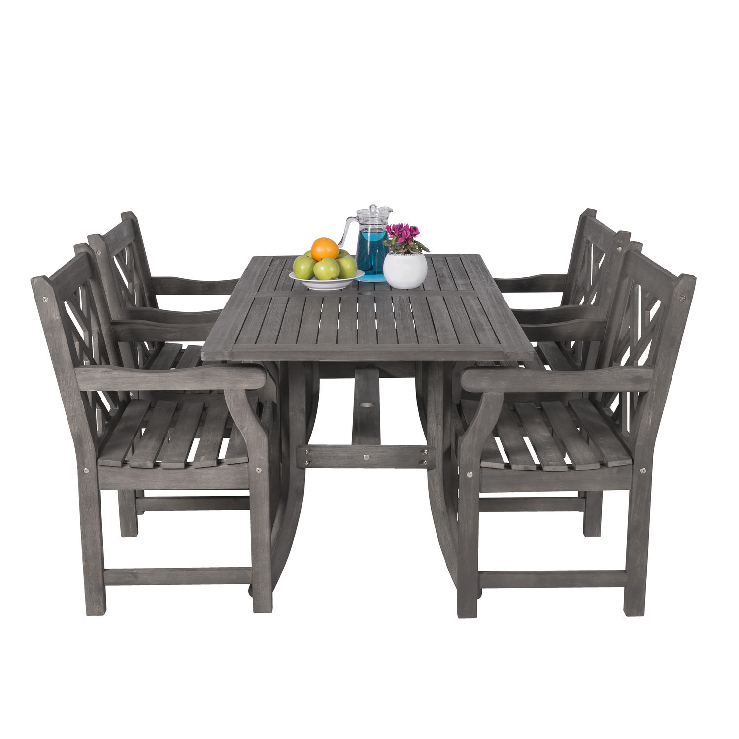 Renaissance Outdoor 5-piece Hand-scraped Wood Patio Dining Set