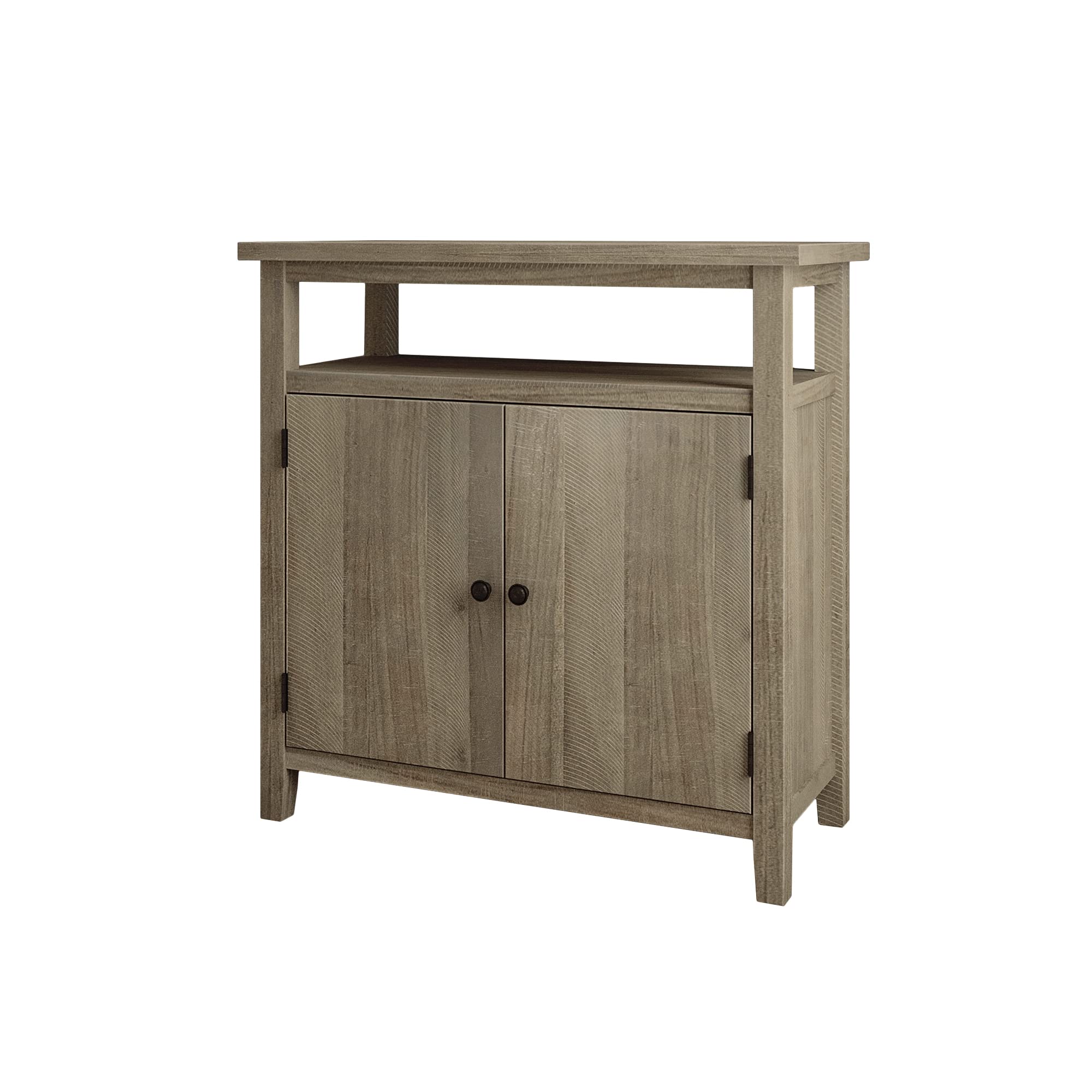 Xavier Rough Sawn Wash Wood Console Cabinet