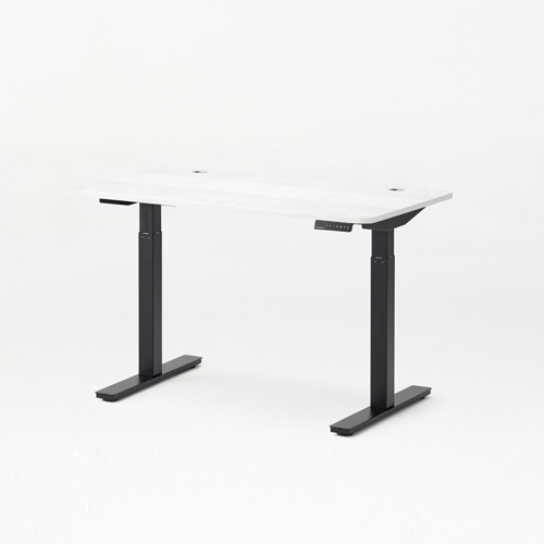 Autonomous Standard Height-Adjustable Standing Desk - Dual Motor - Black Frame White Matte Top