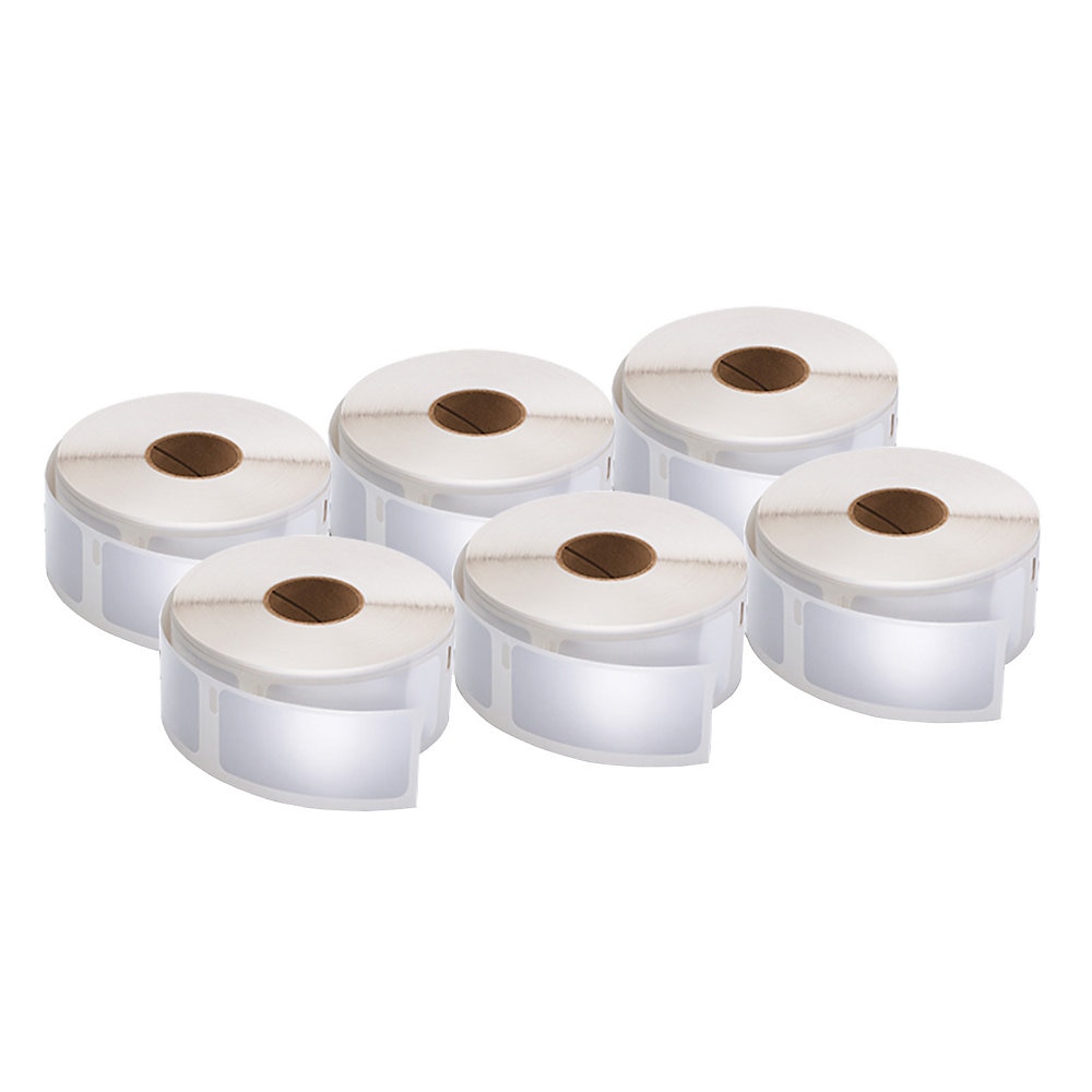 LW Multipurpose Labels, 1" x 2.13", White, 500/Roll, 6 Rolls/Pack
