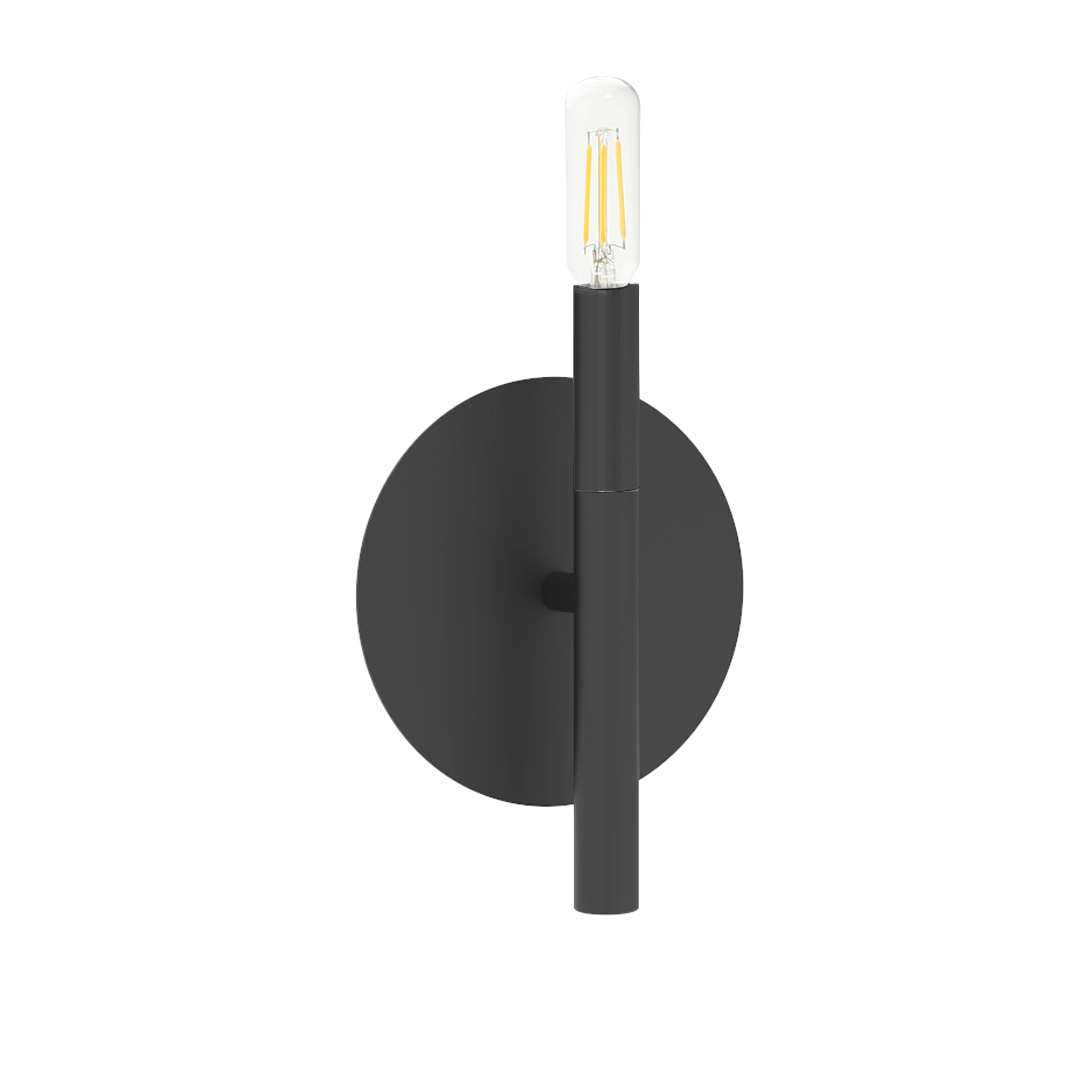 1 Light Incandescent Wall, Sconce Matte Black