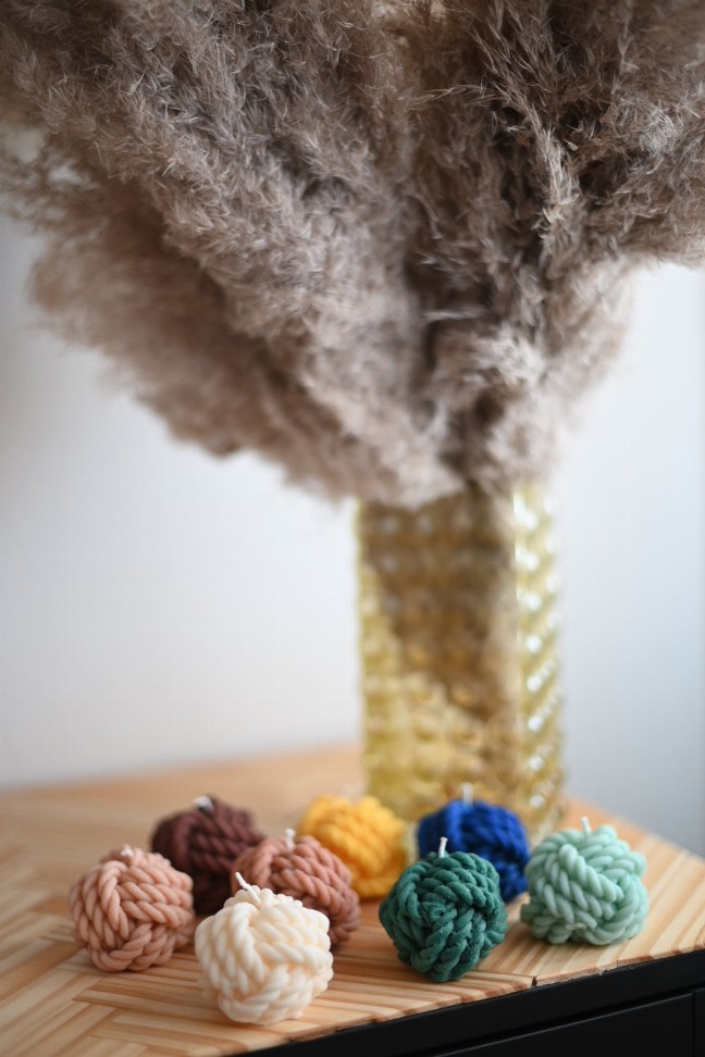 Yarn Ball Candle Collection - Honey Brown (Mezcal)