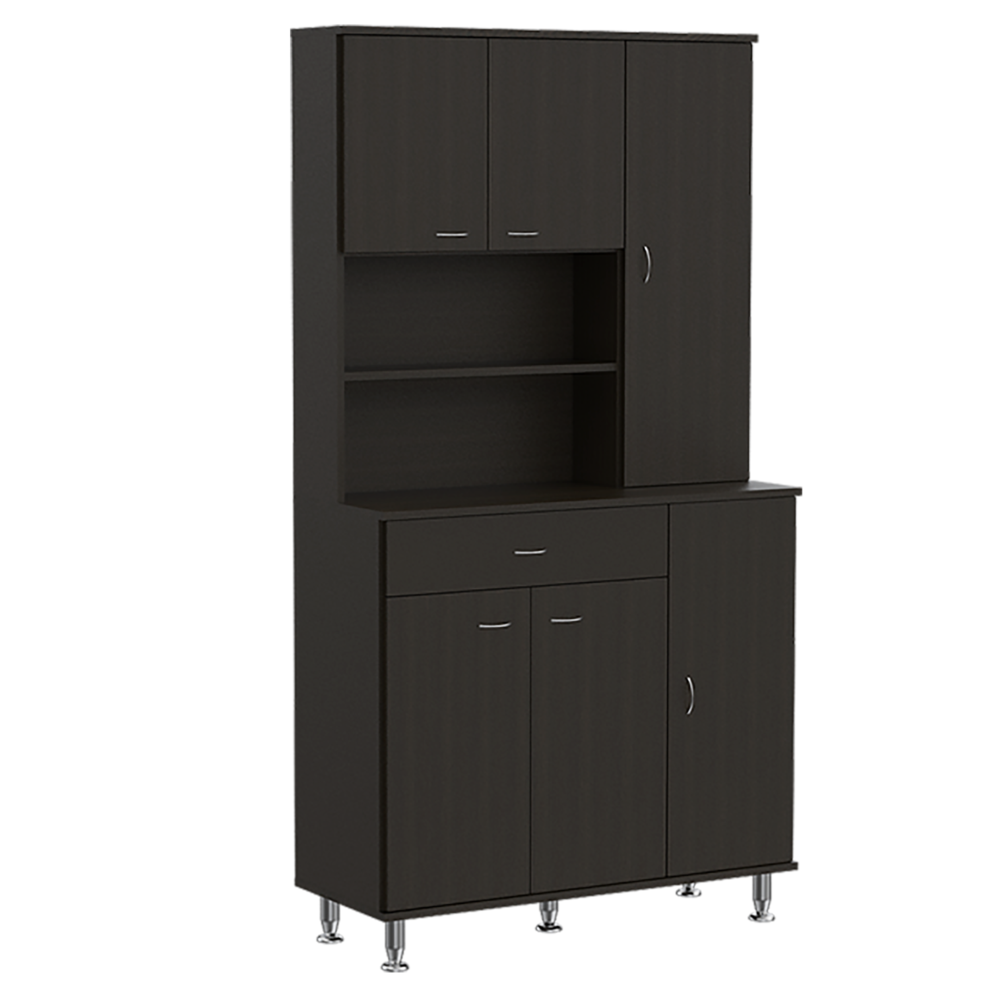 Helis 90 Pantry Cabinet Black Wengue