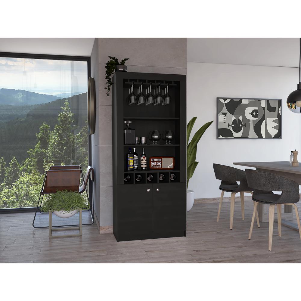 Dakota Bar Cabinet - Black