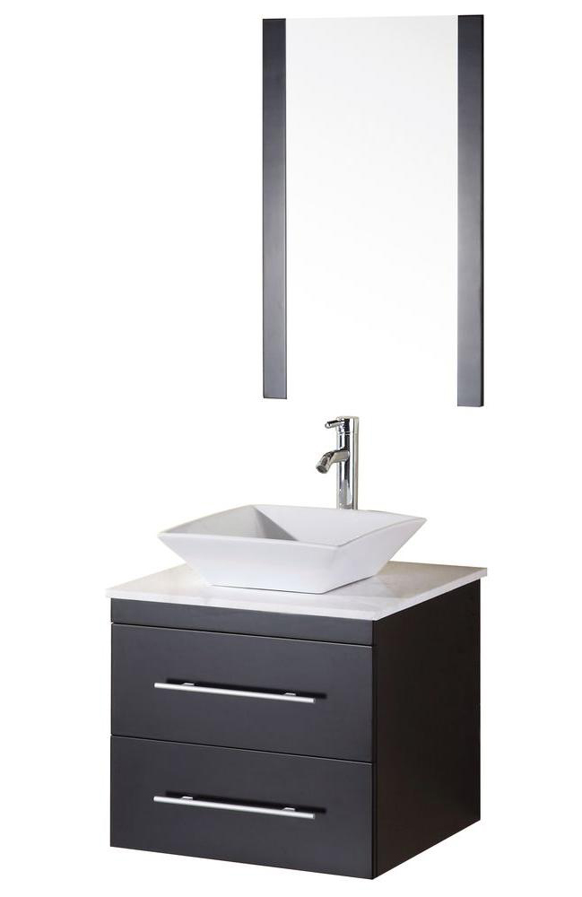 Bathroom Sink Vanity, 24" Single Vessel Sink, Elton