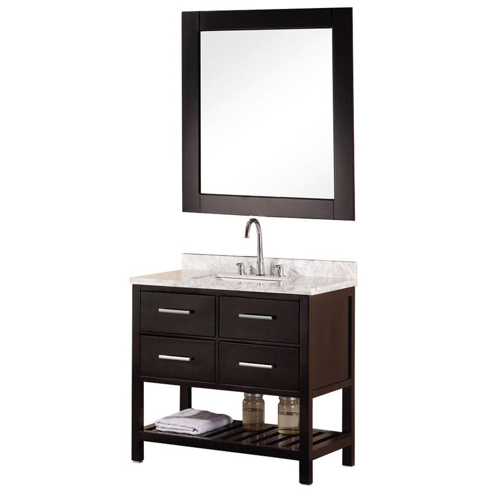 Bathroom Sink Vanity Set, 36" Single Under-Mount Sink, London