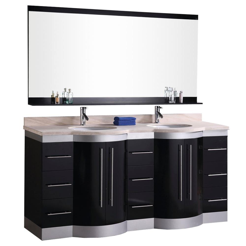 Bathroom Sink Vanity Set, 72" Double Drop-In Sink, Jasper