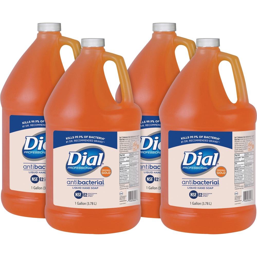 Dial Professional Original Gold Liquid Hand Soap Refill - 1 gal (3.8 L) - Skin, Hand - 4 / Carton