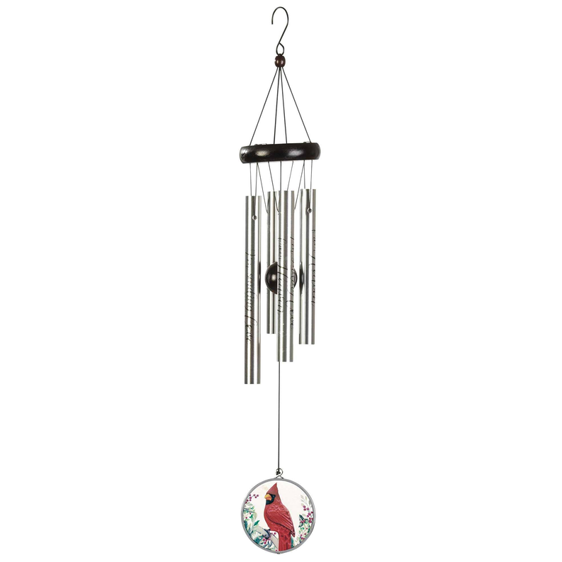 Cardinal Windchime I'M Sending Love 22"