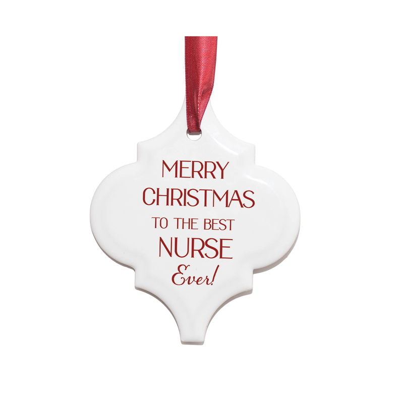 Ornament Merry Christmas Best Nurse