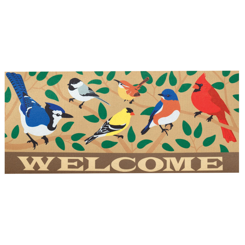 Doormat Insert Songbirds Welcome