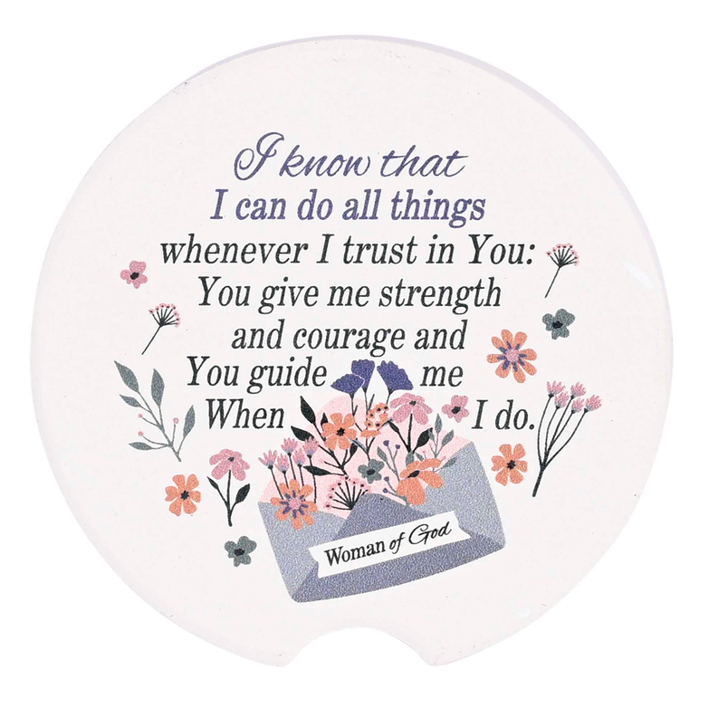 Car Coasters Woman Of God 2 Pk