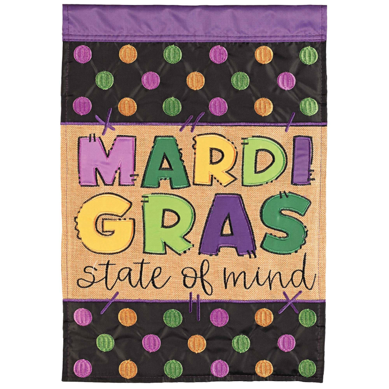 Flag Garden Mardi Gras State Of Mind