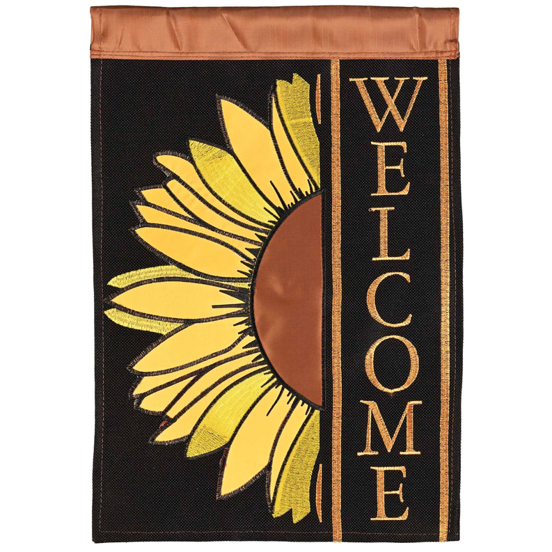 Flag Sunflower Welcome Polyester