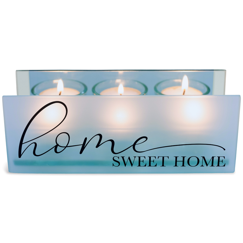 Tealight Home Sweet Home Blue