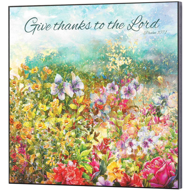 Wall Plaque Give Thanks To The Lord