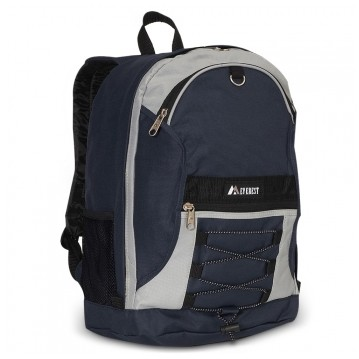 Two-Tone Backpack With Mesh Pockets