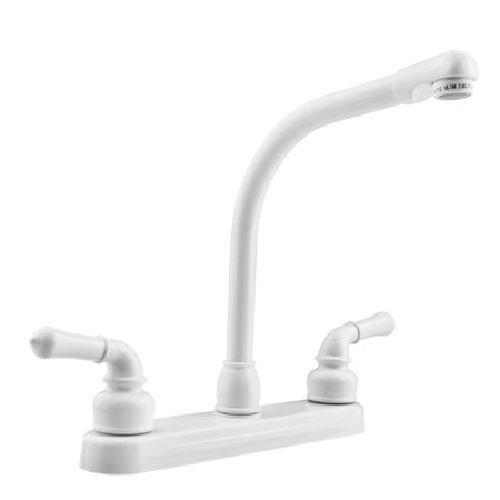 Classical Hi Rise RV Kitchen Faucet - White