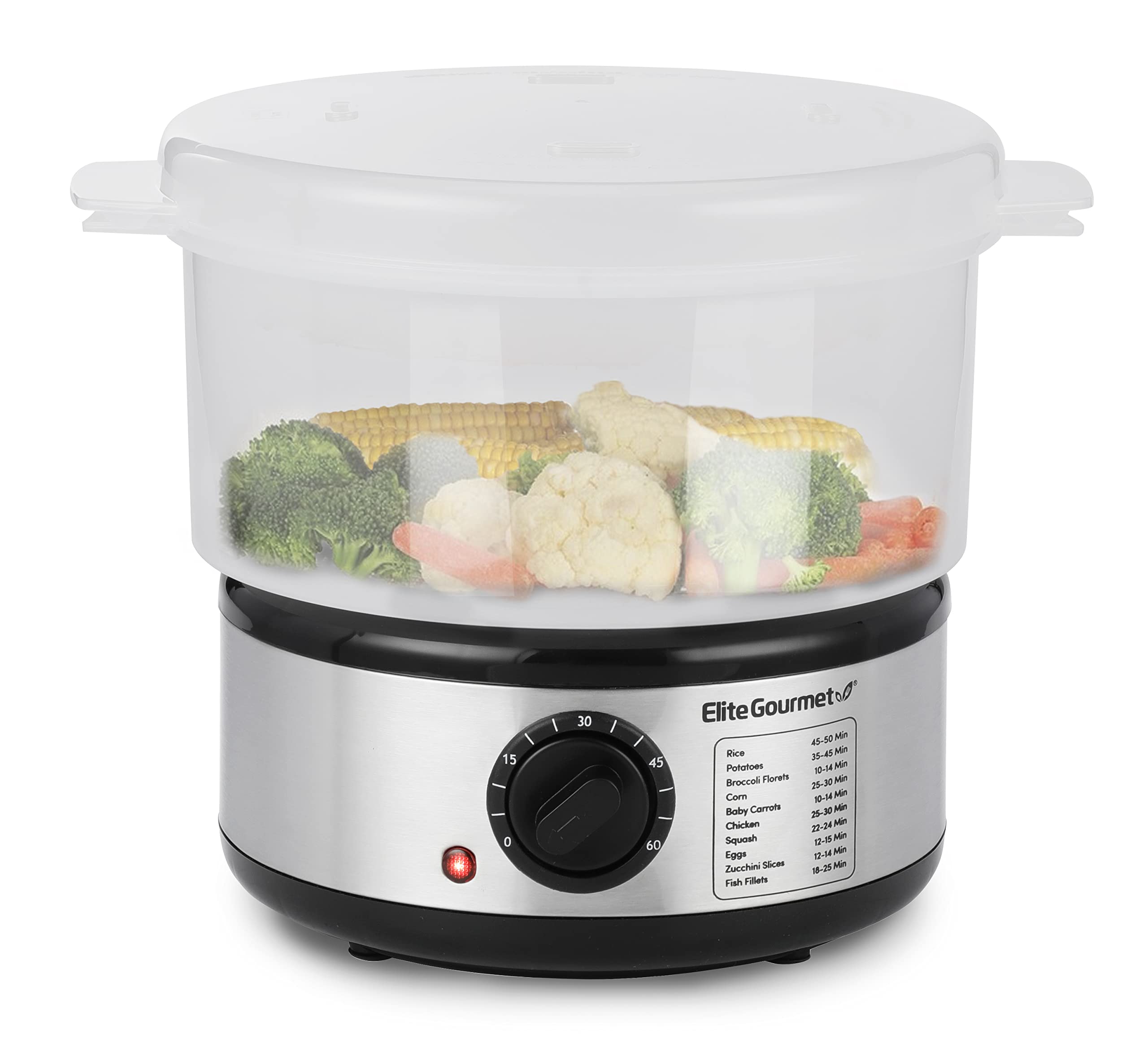 ELITE EST250 2 QT ELECTRIC FOOD STEAMER STAINLESS STEEL