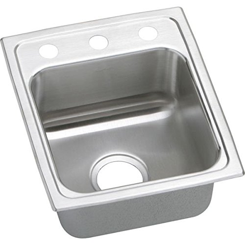 15" x 17" 2 Hole 1 Bowl ADA Sink Stainless Steel