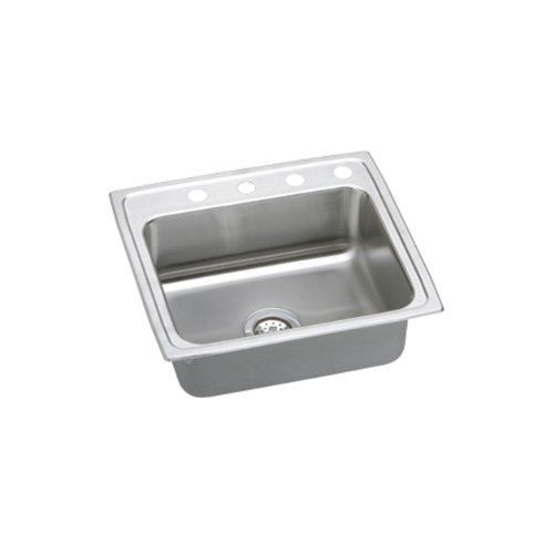 22" x "19 3 Hole 1 Bowl Stainless Steel Sink Lustertone