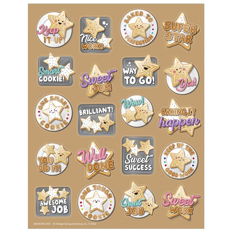 Star Cookies Sugar Cookie Scented Stickers, Pack of 80