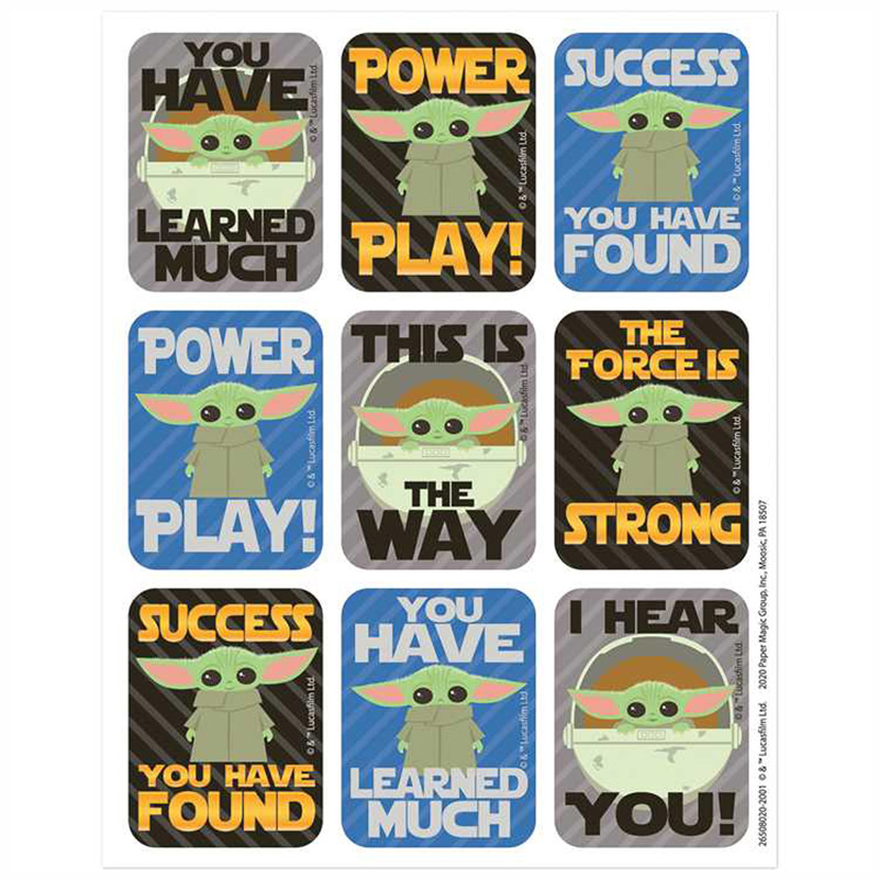 Star Wars The Mandalorian Giant Stickers, Pack of 36