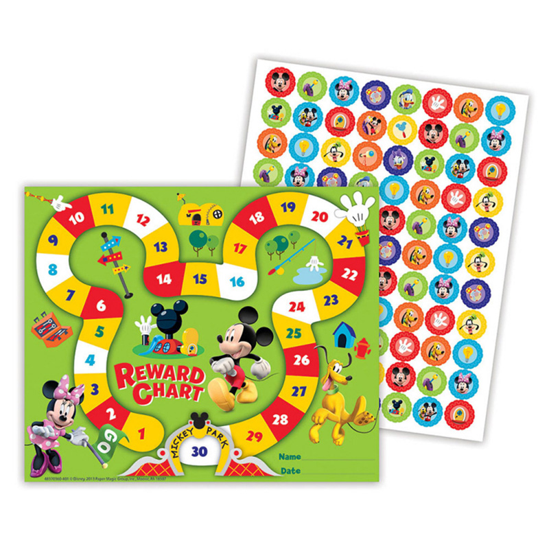 Mickey Mouse Clubhouse Mickey Park Mini Reward Charts with Stickers, 36 Charts