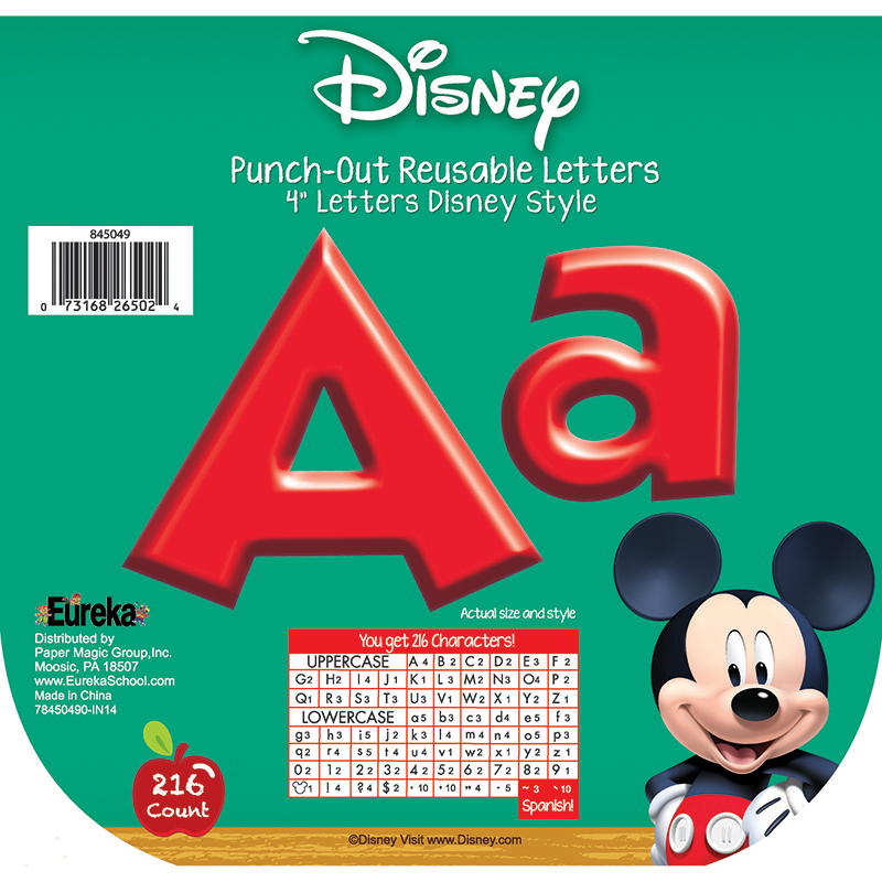 Mickey Mouse Clubhouse Mickey Red Deco 4" Letters, 216 Characters